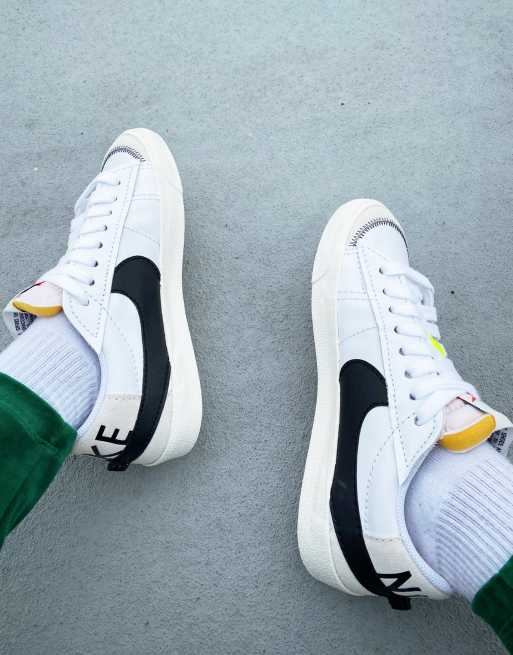 Nike Blazer Low '77 Jumbo sneakers in white and black