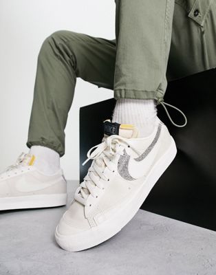 Nike Blazer Low '77 premium trainers in cream and grey - ASOS Price Checker