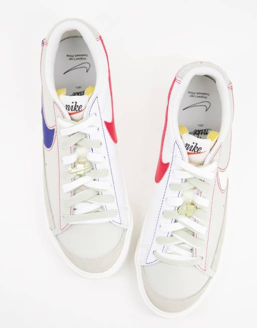 Nike Blazer Low 77 PRM sneakers in light bone summit white