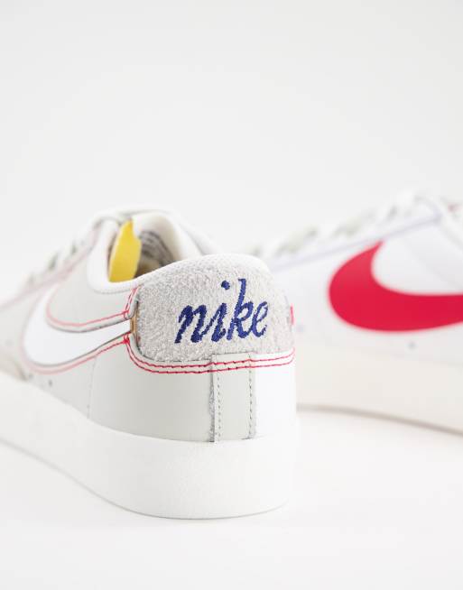 Nike Blazer Low '77 PRM sneakers in light bone/summit white | ASOS