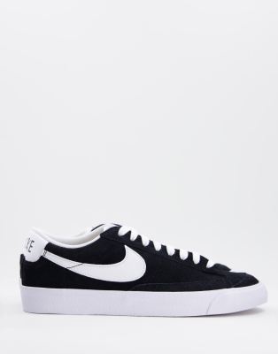 Nike Men's Blazer Low 77 Suede Casual Sneakers From Finish Line In Black