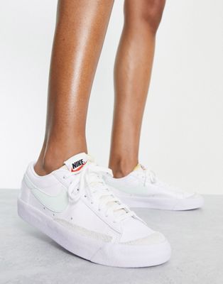 Nike Blazer Low '77 trainers in white and barely green - ASOS Price Checker