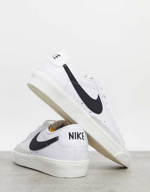 Ik wil niet Beg Fabel Nike - Blazer Low '77 VNTG - Baskets basses - Blanc/noir | ASOS