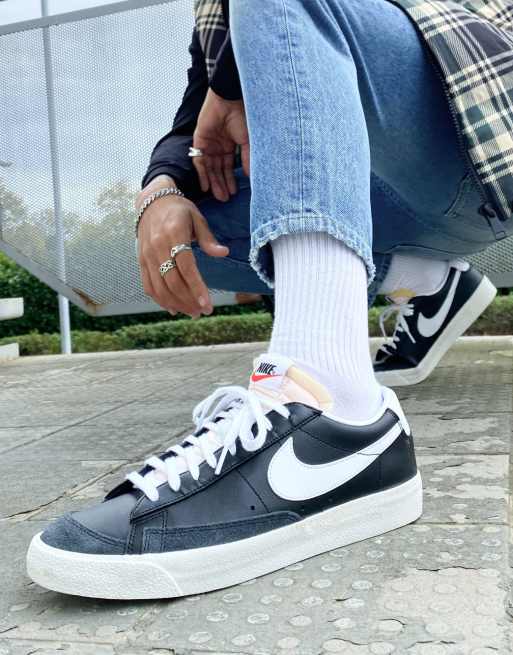 Nike Blazer Low 77 Vntg Sneakers In Black Asos