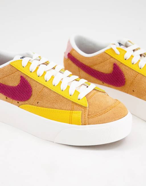 Nike – Blazer Low – Biało-srebrno-czarne buty sportowe przed kostkę na platformie, 4 z 4