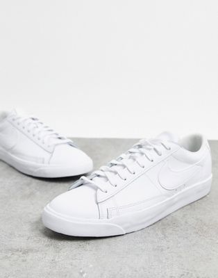 blazer low leather sneaker in white