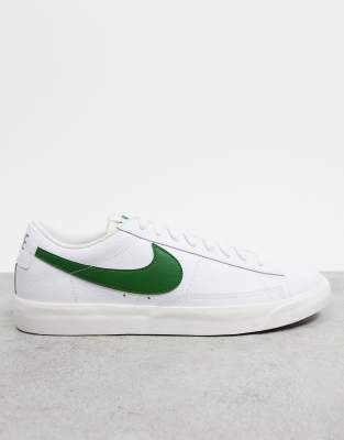 nike blazer low white green