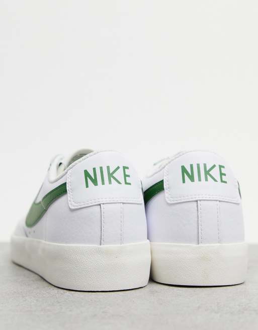 Nike | Men Blazer Low Leather Sneakers White/Green 9.5