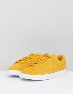 nike yellow suede trainers