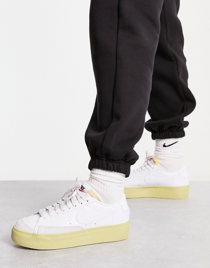 Blazer Low Platform Sneakers In White