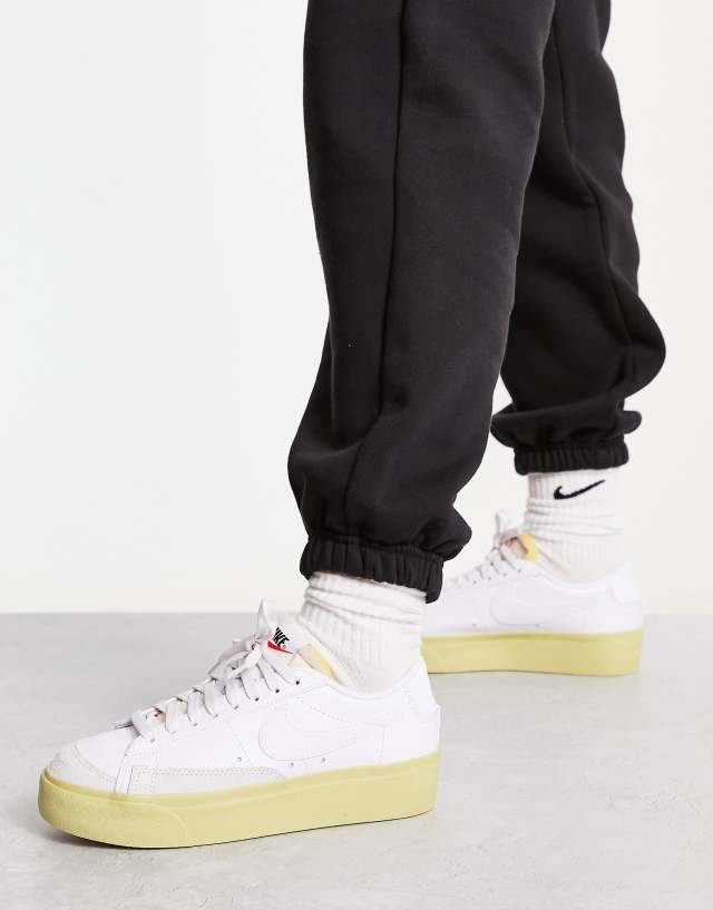 Nike Blazer Low Platform sneakers in white