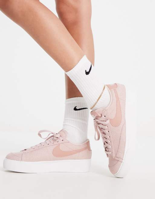 Nike Blazer Low Platform trainers in rose pink |