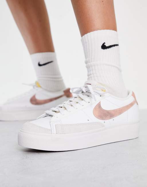 Nike white platform clearance trainers