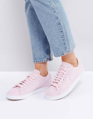 nike blazer low pink suede