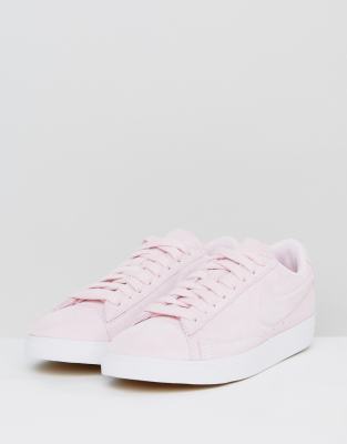 nike blazer low suede pink