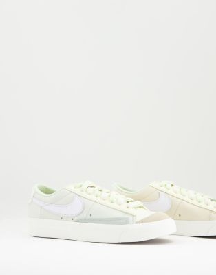 NIKE BLAZER LOW SNEAKERS IN SEA GLASS/WHITE SAIL,DM7186-011