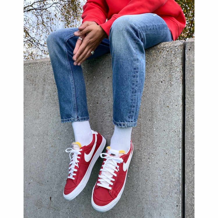 Nike blazer cheap red low