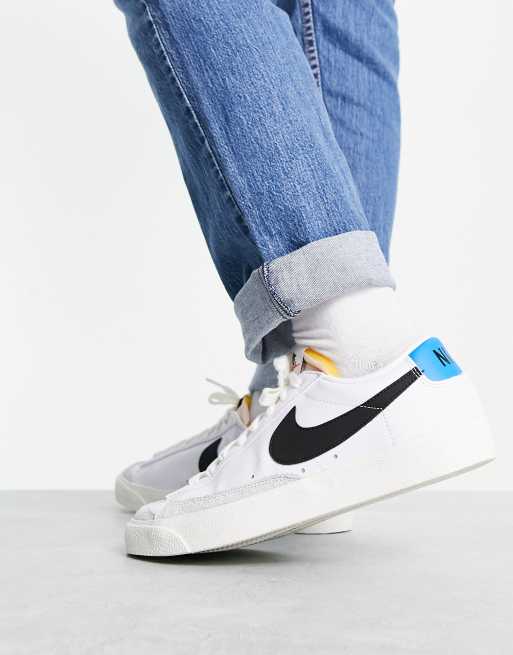 Nike Blazer low trainers in white and black ASOS