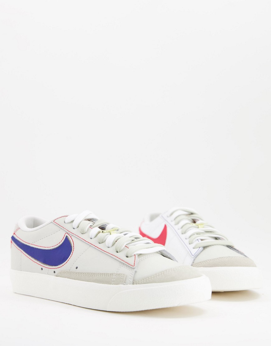 Nike Blazer Low X trainers in cream and red-White