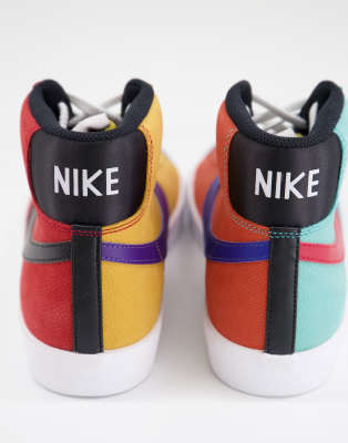 colour block nike trainers