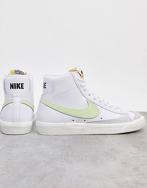 محلات كوريه Nike - Blazer Mid 77 - Baskets - Blanc et vert fluo محلات كوريه