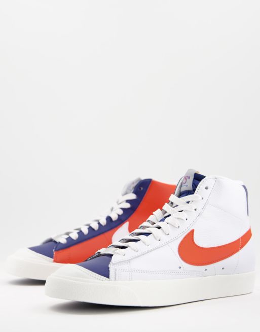 Nike Blazer Mid 77 EMB NBA Sneakers bianche e arancioni ASOS