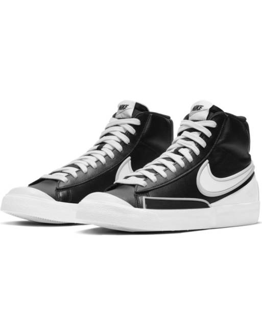 Black and white nike sales blazers