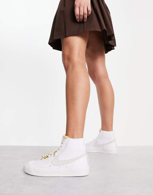 Nike Blazer Mid '77 jewellery trainers in white | ASOS