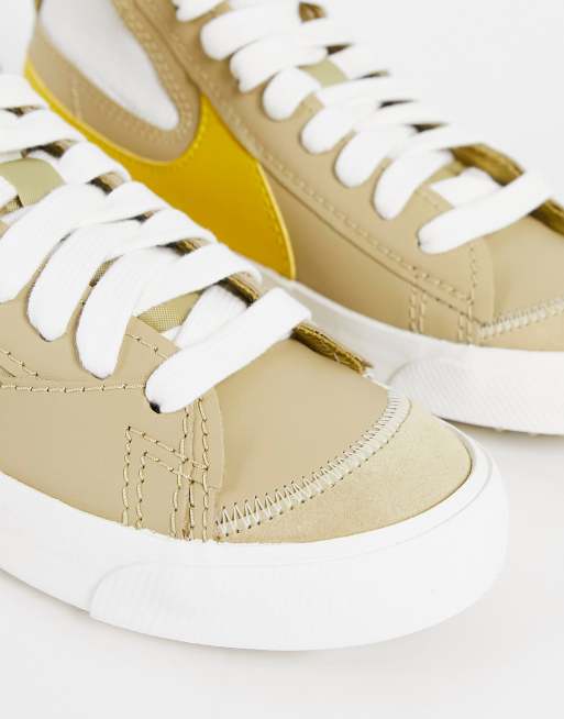 Nike - Blazer Mid '77 Jumbo - Sneakers i beige/gul, 4 af 4