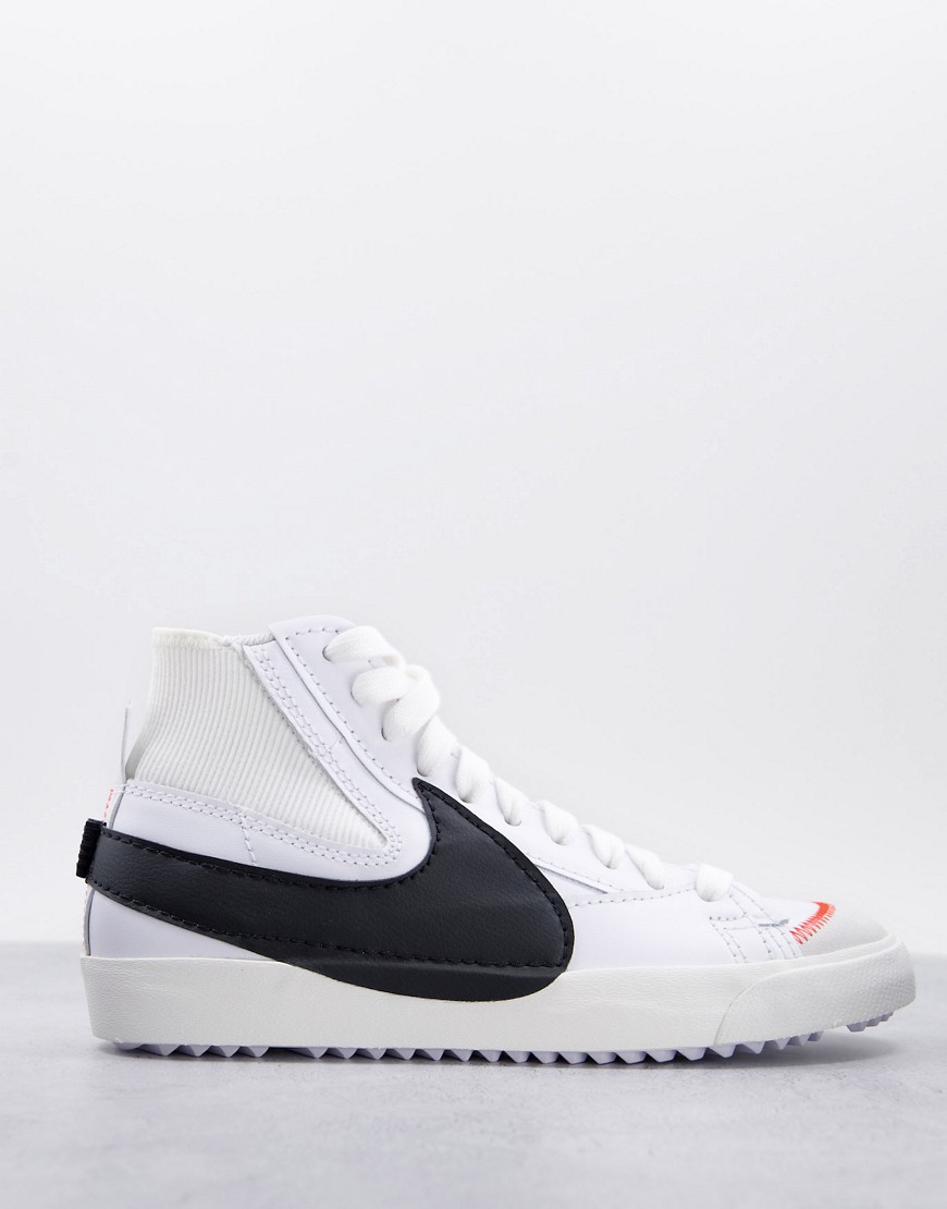 Shop Nike Blazer Mid '77 Jumbo Sneakers In White/black