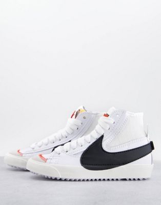 Nike Blazer Mid '77 Jumbo trainers in white and black
