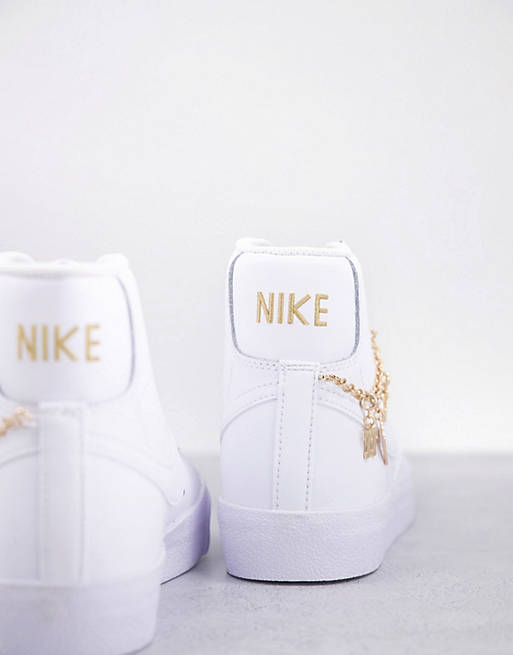 Nike Blazer Mid '77 LX W sneakers in white/metallic gold