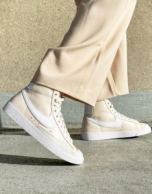 Nike Blazer Mid '77 Next Nature sneakers in orewood beige and white | ASOS
