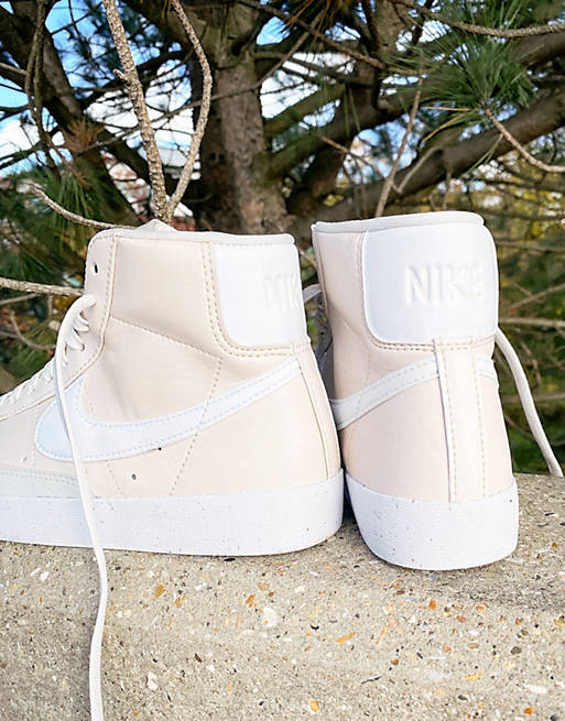  Nike Blazer Mid '77 Next Nature trainers in orewood beige and white 