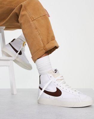Nike Blazer Mid '77 Next trainers in white and cacao brown - ASOS Price Checker