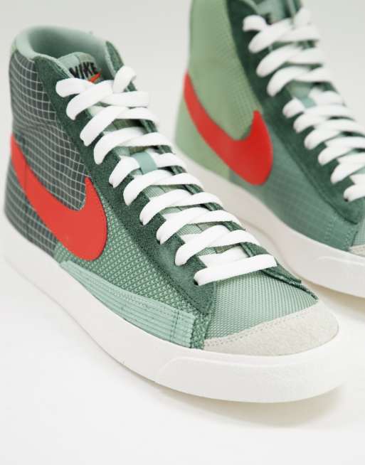 Nike Blazer Mid 77 Patch trainers in dutch green