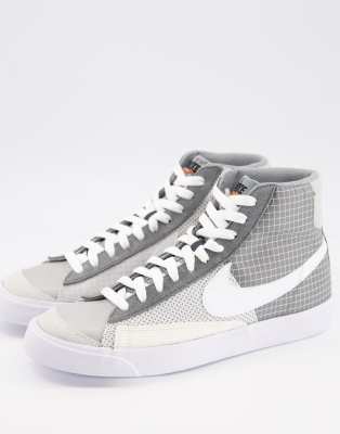 Nike Blazer Mid 77 Patch trainers in smoke grey ASOS