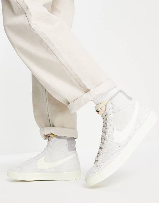 Nike blazer grigie camoscio best sale