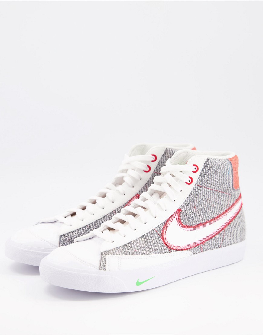 Nike Blazer Mid '77 Revival recycled jersey trainers in grey