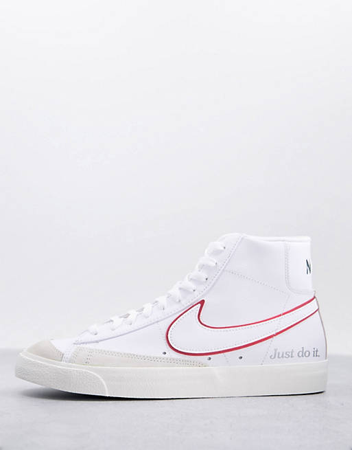 Nike - Blazer Mid 77 SE - Sneakers bianche e rosse زرادية اسنان