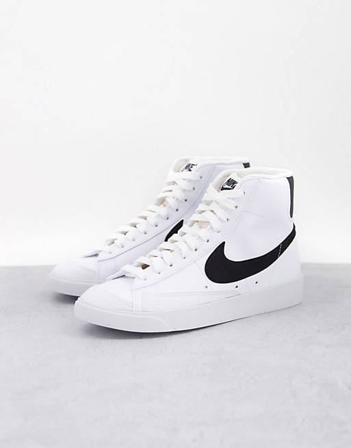 Nike - Blazer Mid '77 - Sneakers bianche e nere - WHITE
