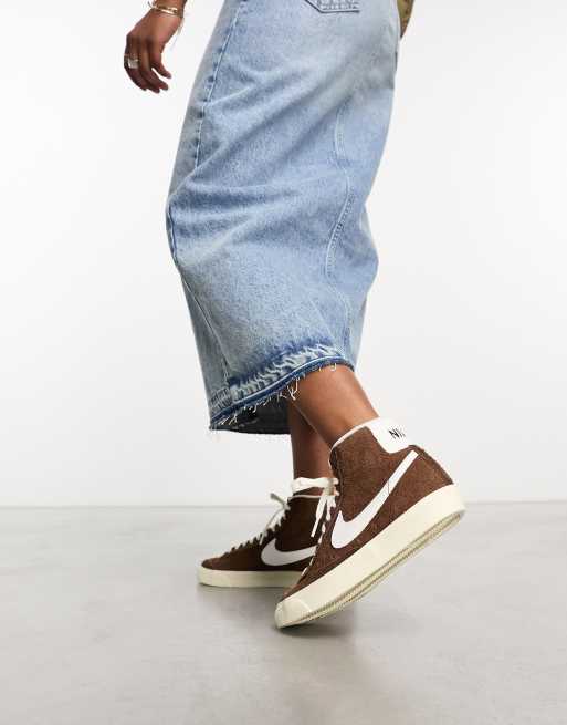 Nike blazer mid vintage marron sales