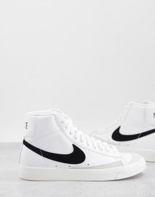 Nike blazer mid '77 trainers in white/black - ASOS Price Checker