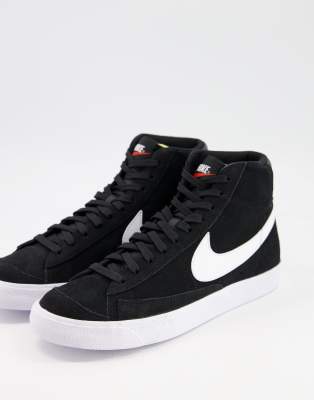 nike blazer mid black suede trainers