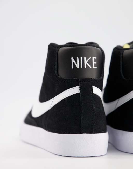 Nike Blazer Mid 77 suede trainers in black and white