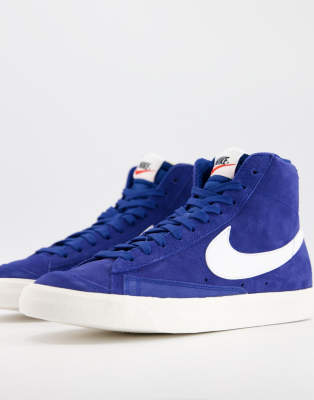 nike blue suede trainers