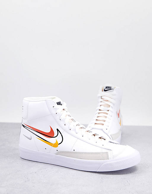 Nike Blazer mid '77 Summer of Sport trainers in white and orange
