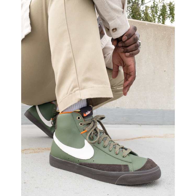 Mimar Paisaje probable Nike Blazer mid '77 t vintage trainers in olive | ASOS