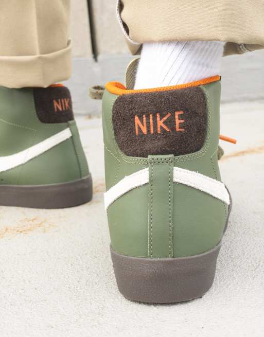 Nike blazer mid olive deals