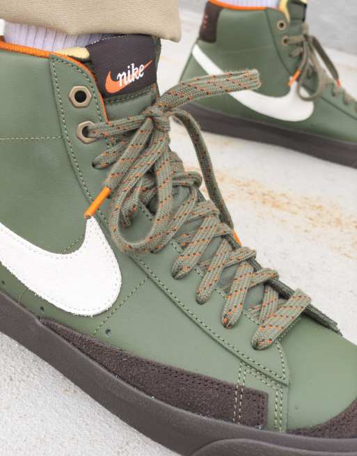 Mimar Paisaje probable Nike Blazer mid '77 t vintage trainers in olive | ASOS